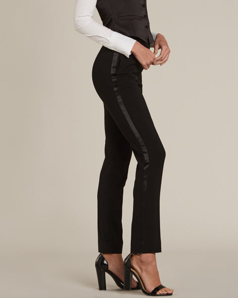 women's tuxedo stripe pants