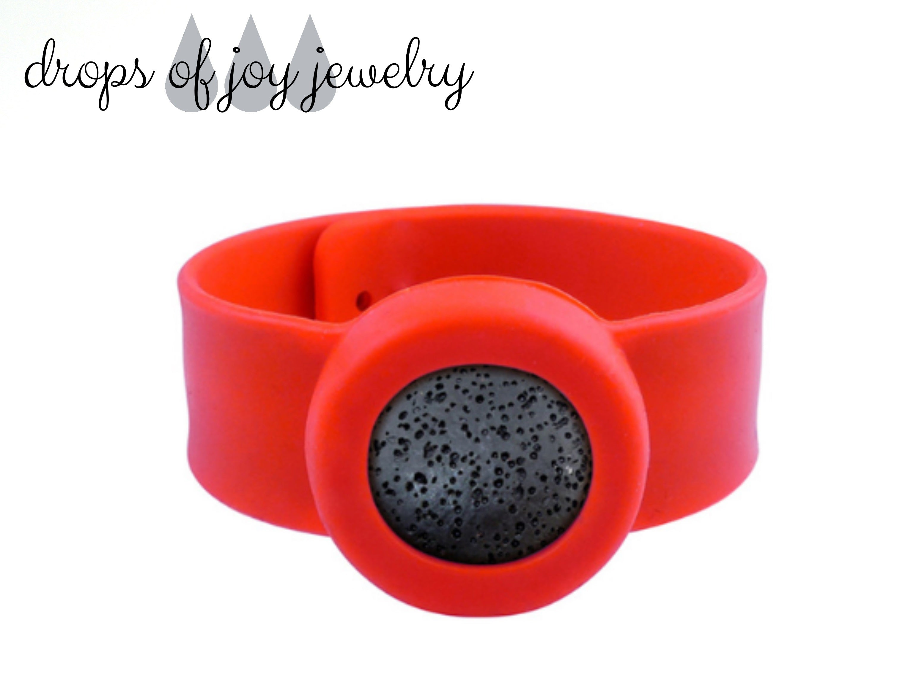 Kids Silicone Essential Oil Bracelet, Red