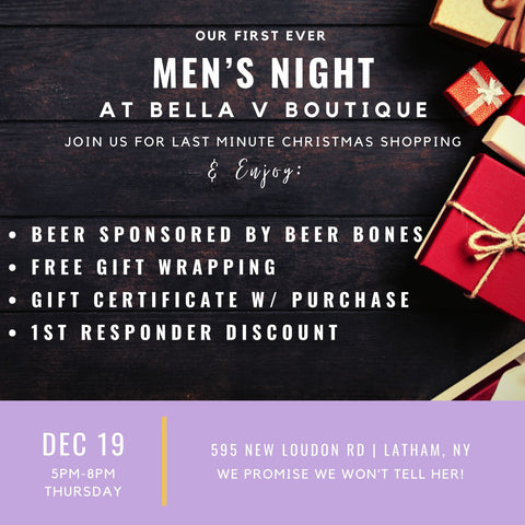 Bella V Boutique Holiday Men's Night 