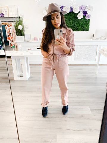 Bella V Boutique Utilitarian Jumpsuit Fall Obsession 