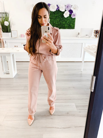 Bella V Boutique Utilitarian Jumpsuit Fall Obsession 