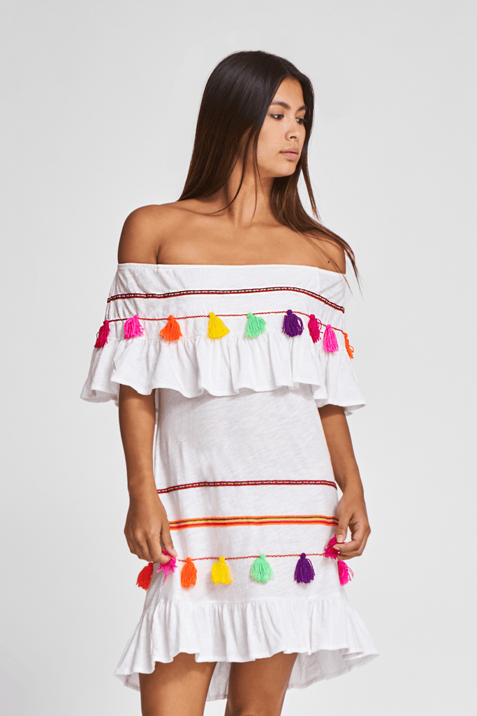 off the shoulder fiesta dress