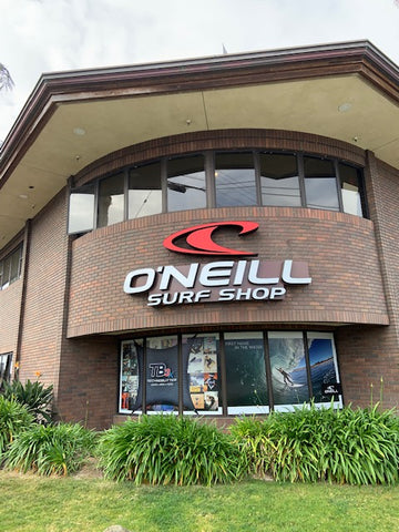 Present day Oneill Surf Shop on 41st Ave in Santa Cruz