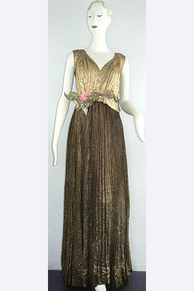 1930s Gold Lame' Gown – Swank Vintage