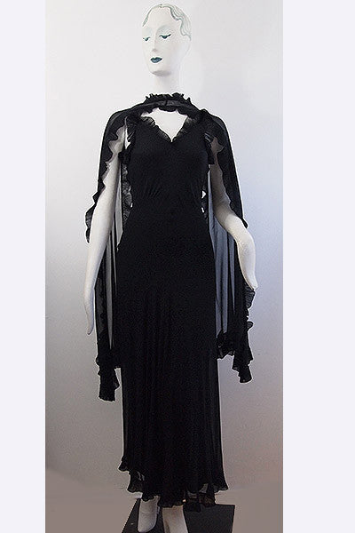 1930s ALIX Madame Gres Dress & Shawl Ensembe – Swank Vintage