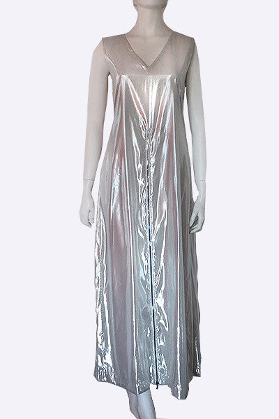 1990s Issey Miyake Silver Dress with Rainbow Zippers – Swank Vintage