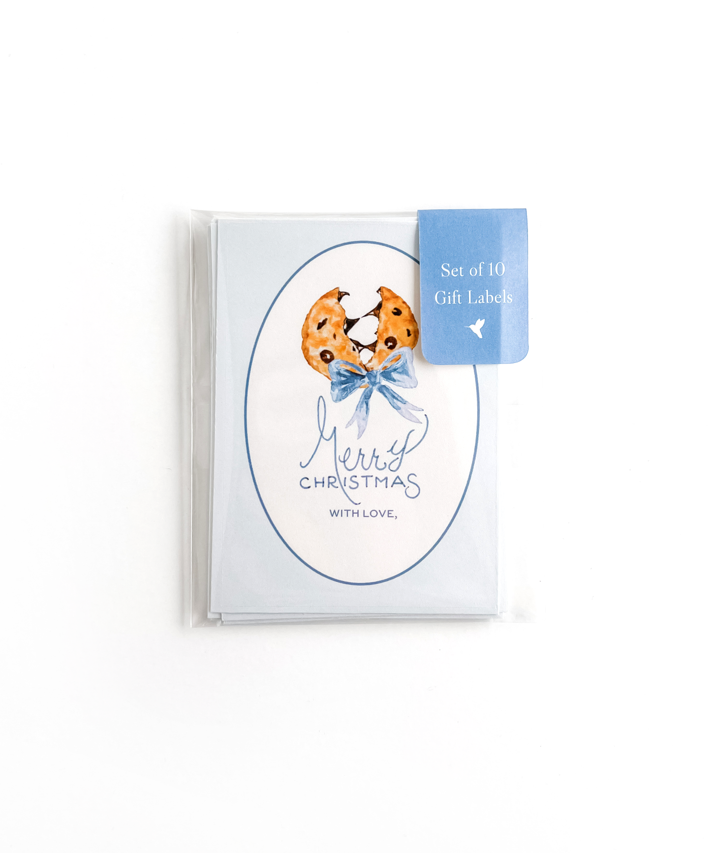 Chocolate Chip Cookie Bow Gift Stickers Set of 10