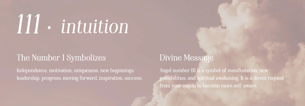 111 intuition. the number 1 symbolizes: Independence, motivation, uniqueness, new beginnings, leadership, progress, moving forward, inspiration, success. Divine message: Angel number 111 is a symbol of manifestation, new possibilities, and spiritual awakening. It is a direct request from your angels to become more self-aware.