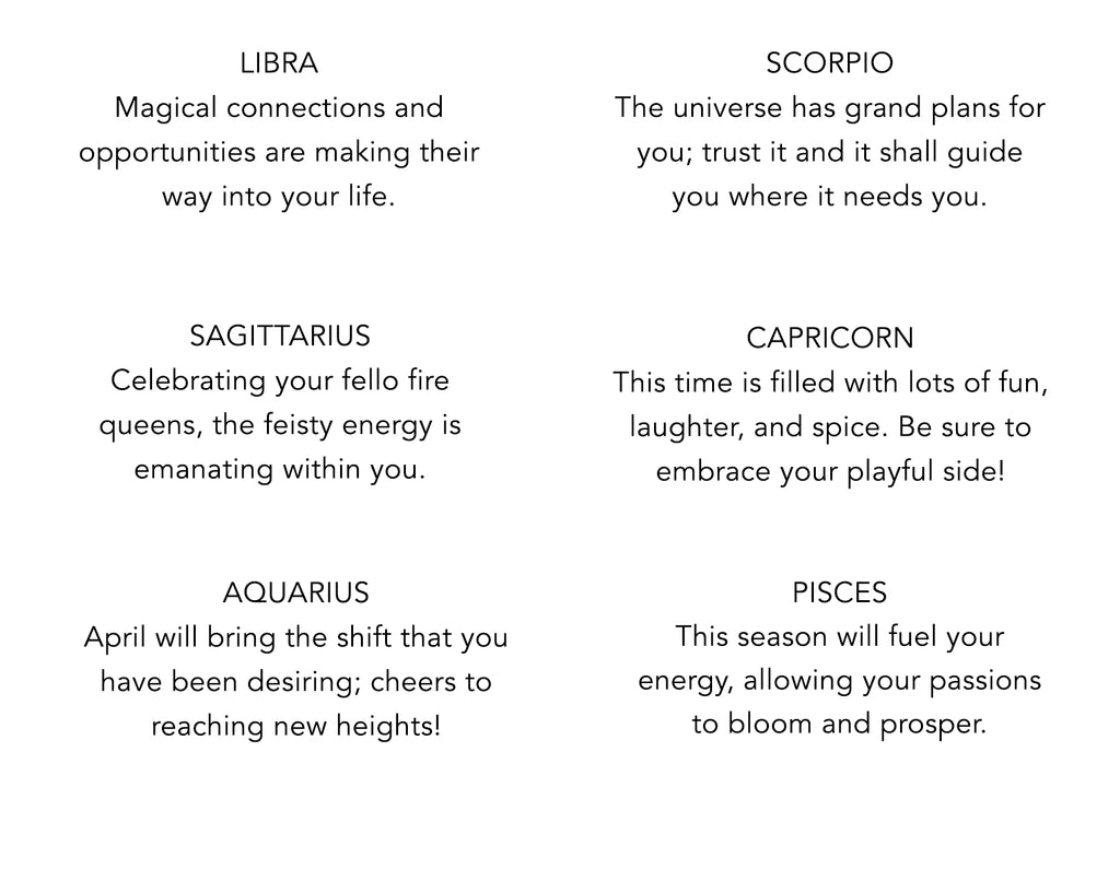 libra through pisces horoscopes