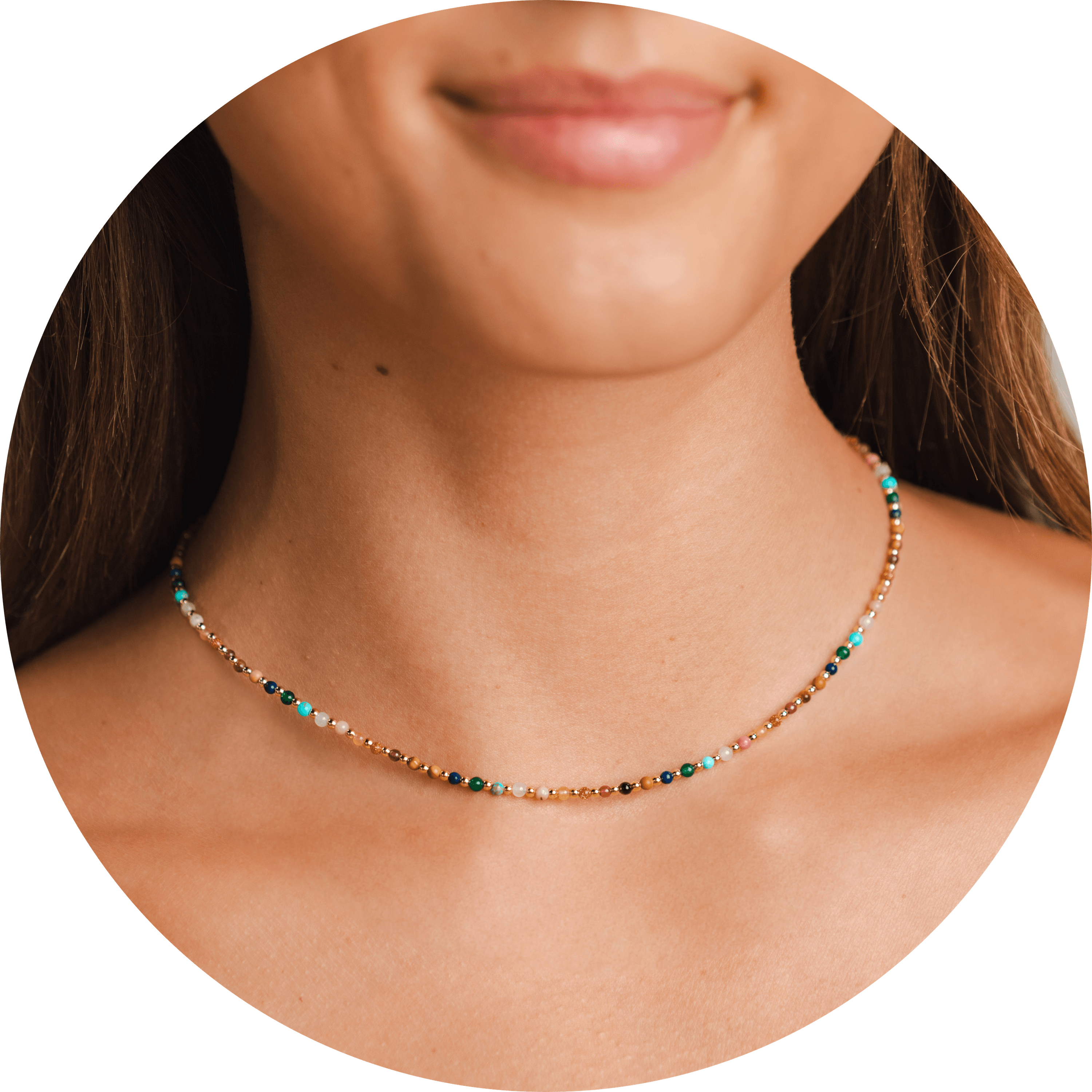 Master Healer 2mm Metal Accent Healing Necklace - LotusAndLuna product image