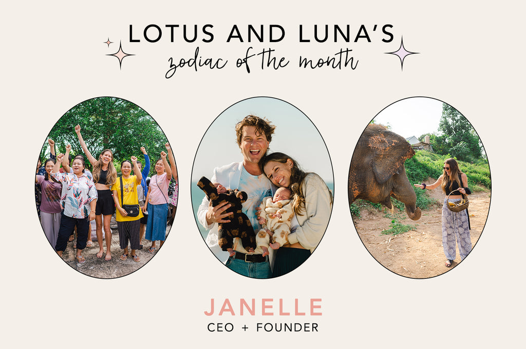 lotus and luna's zodiac of the month: janelle: ceo+founder of lotus and luna