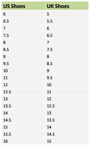 4y shoe size in uk