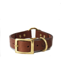 Fetch & Follow Leather Collar In Tan - Alfie & Bear
