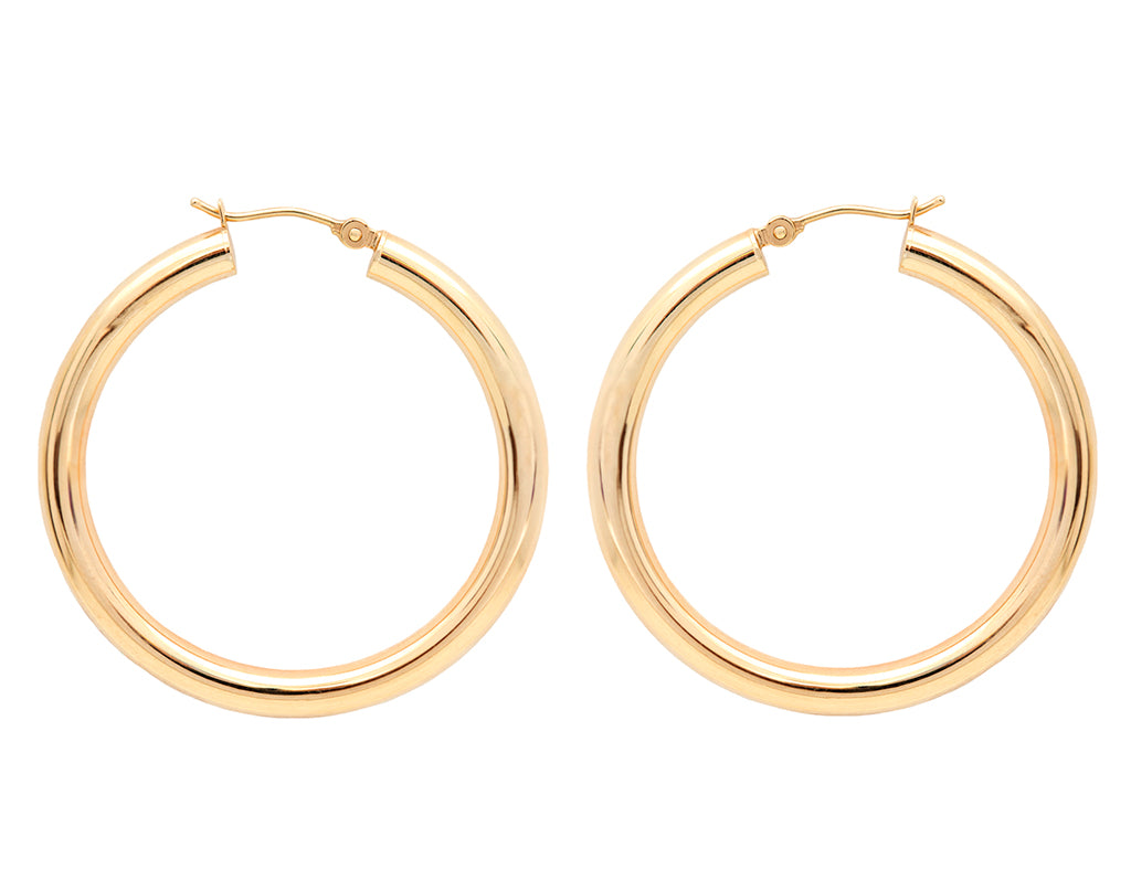 14K Gold Large Hoop Earrings – Gillian Conroy Jewelry