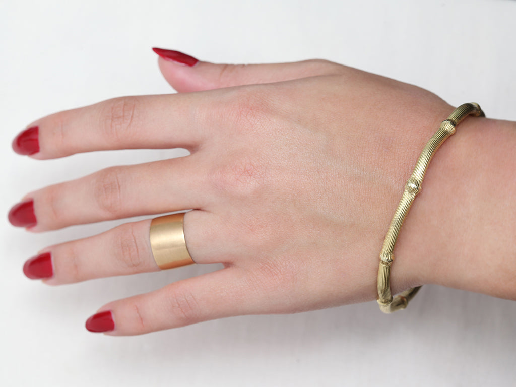 Gold Vermeil Bamboo Bangle