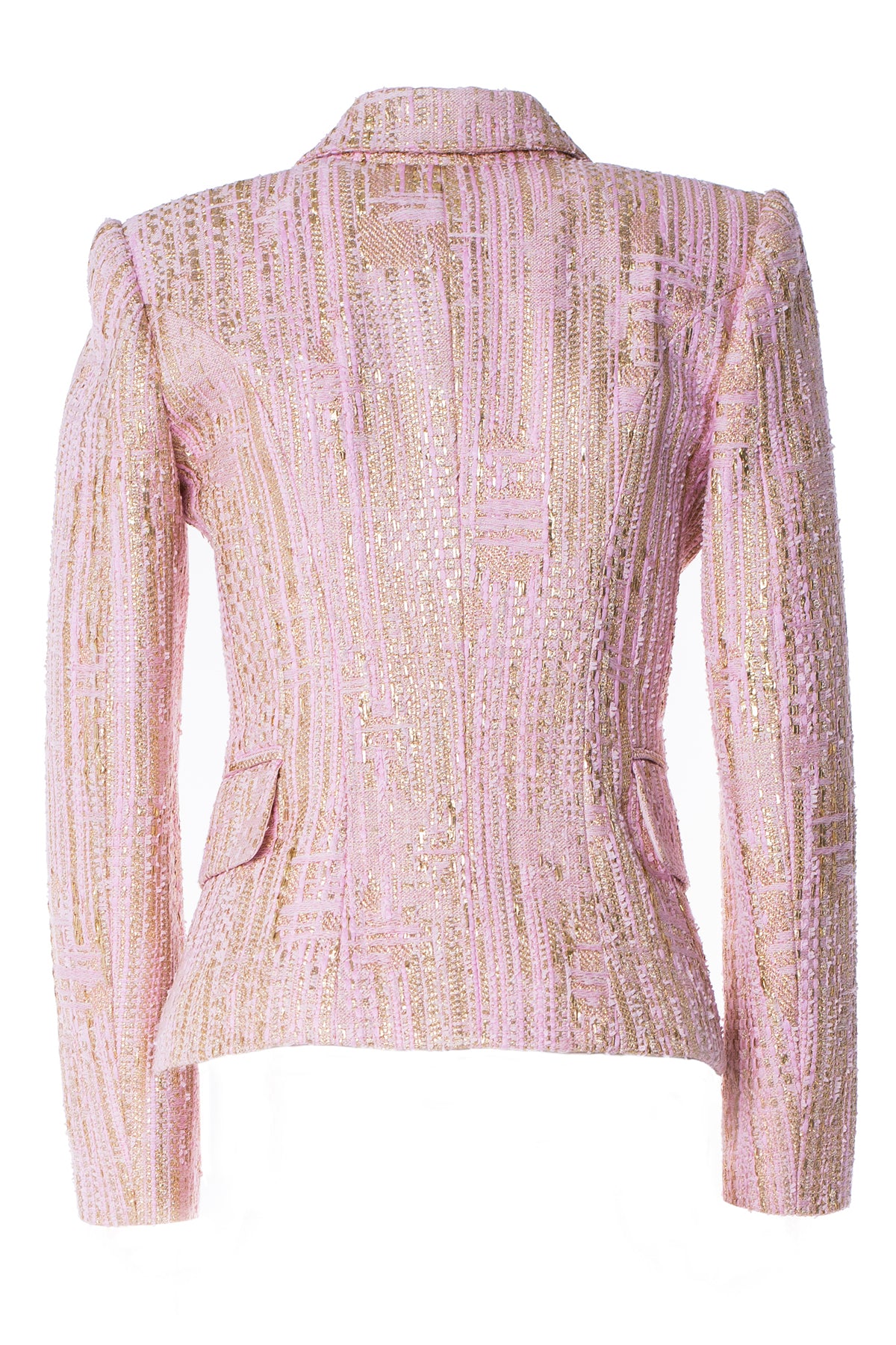 PINK AND GOLD TWEED JACKET – Lucian Matis