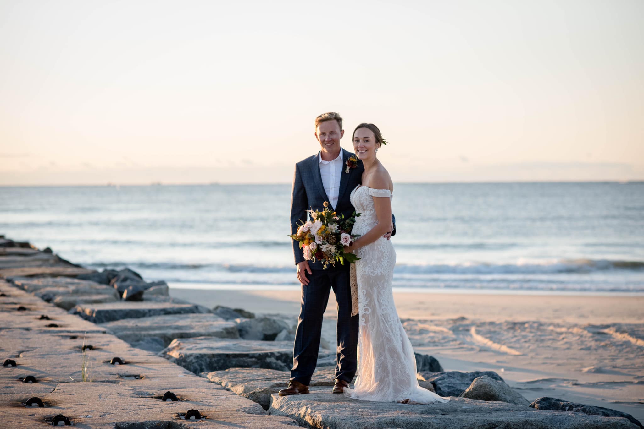 little miss lovely floral design // assateague island elopement wedding florist