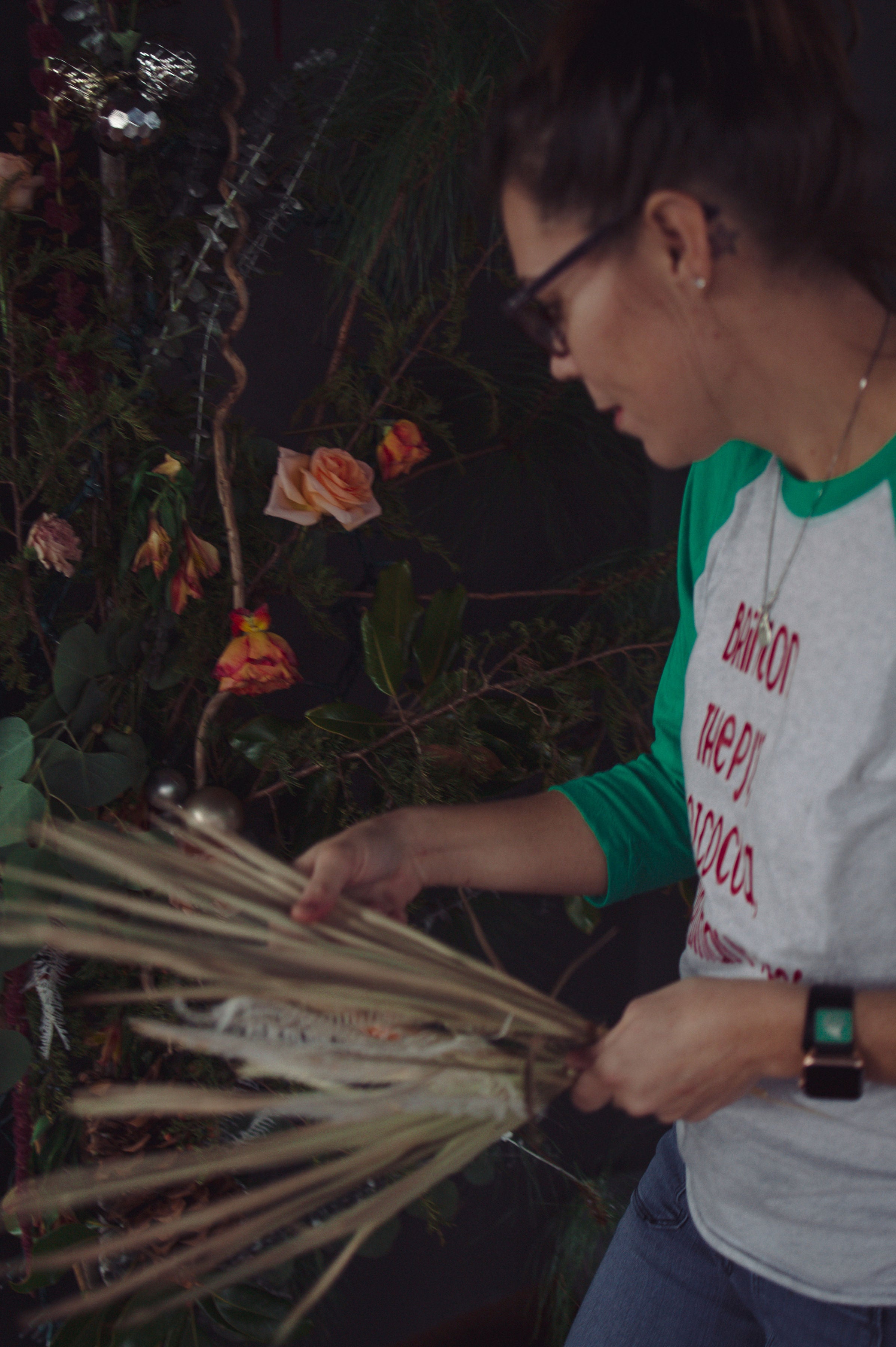 little miss lovely floral design // holiday party floral installations // alyssa maloof photography // berlin, md