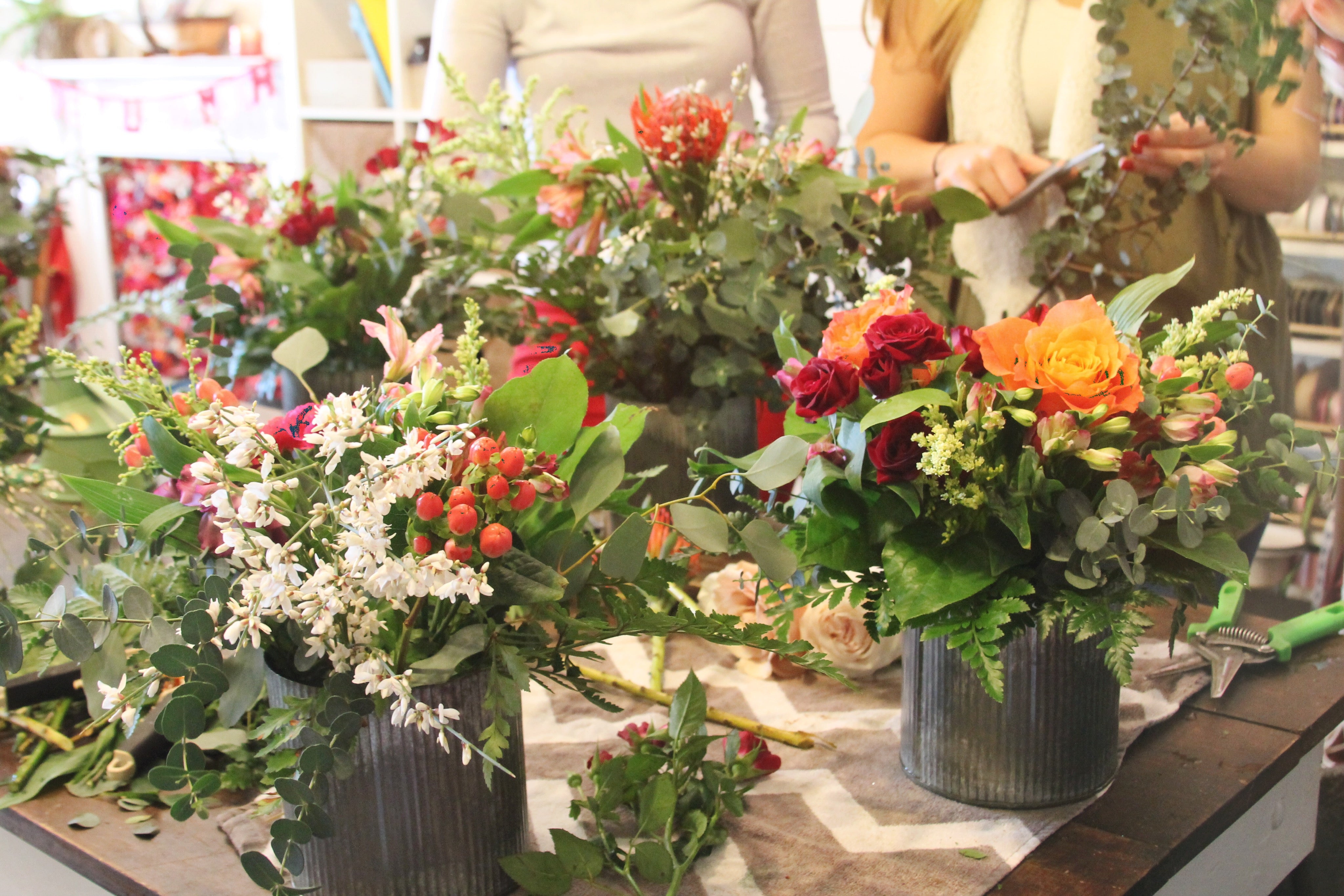 little miss lovely floral design // galentine's day soiree // valentine's day flower workshop // ocean city md florist