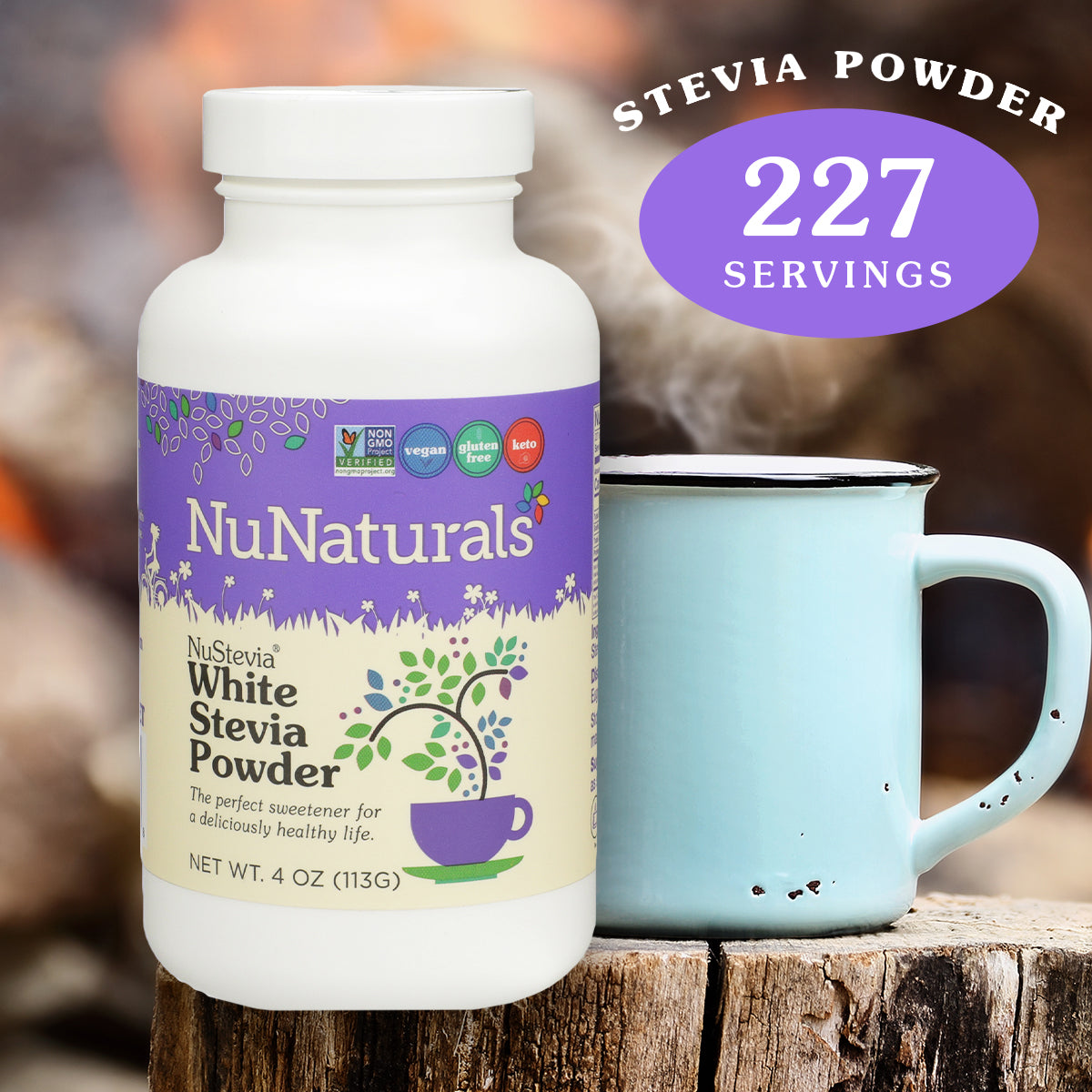 White Stevia Powder NuNaturals