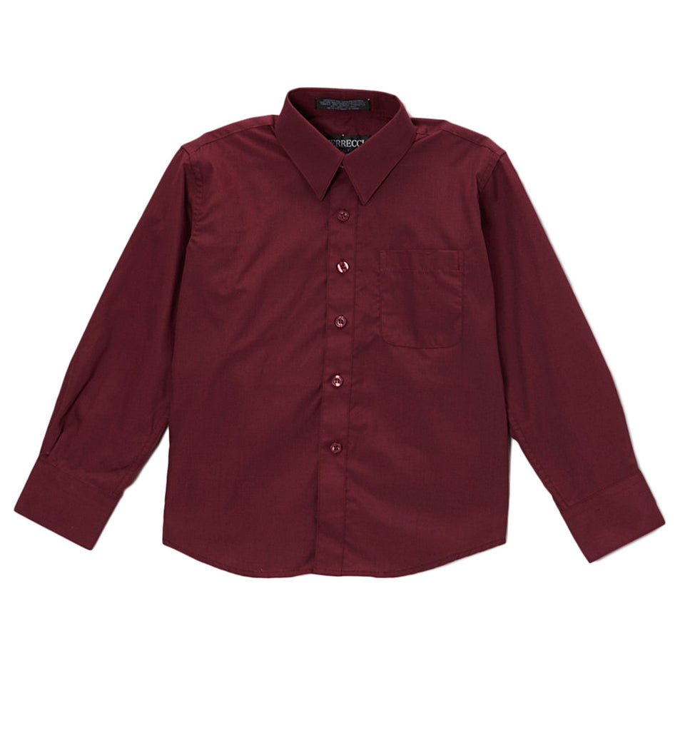 boys maroon dress shirt