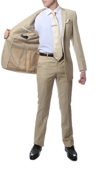Ferrecci Mens Tan FS22 Regular Fit 2pc Suit – FHYINC