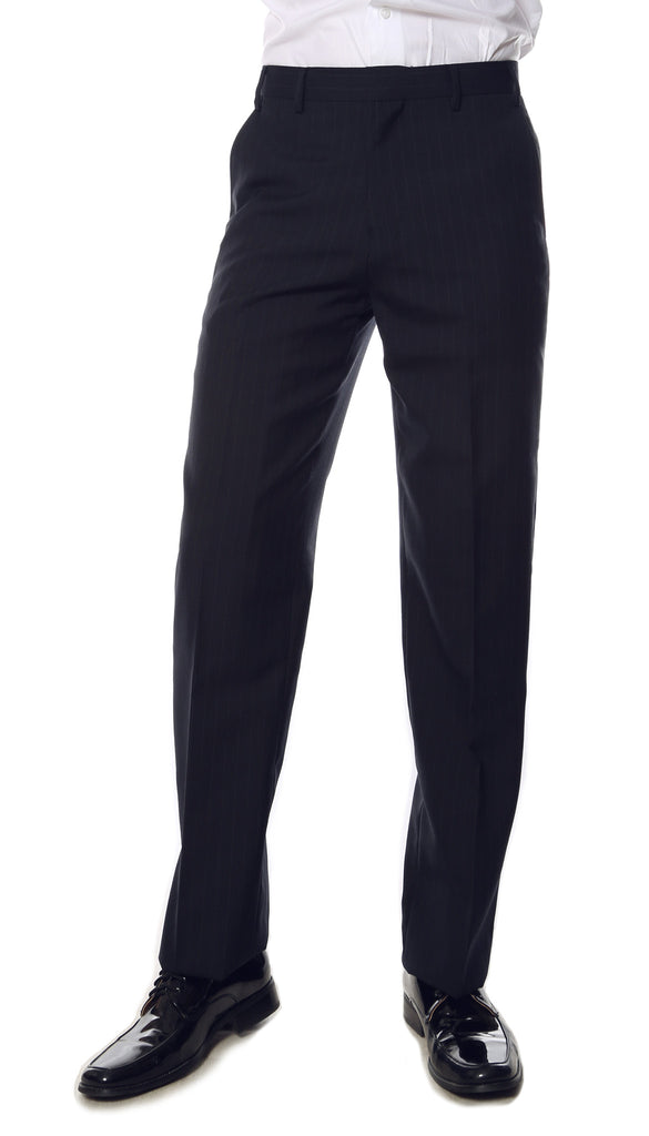 FHY INC Mens Navy Pinstripe Wool Uniform Dress Pants – FHYINC