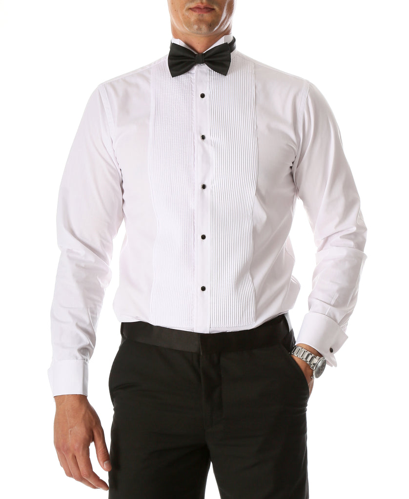 white wing collar shirt slim fit