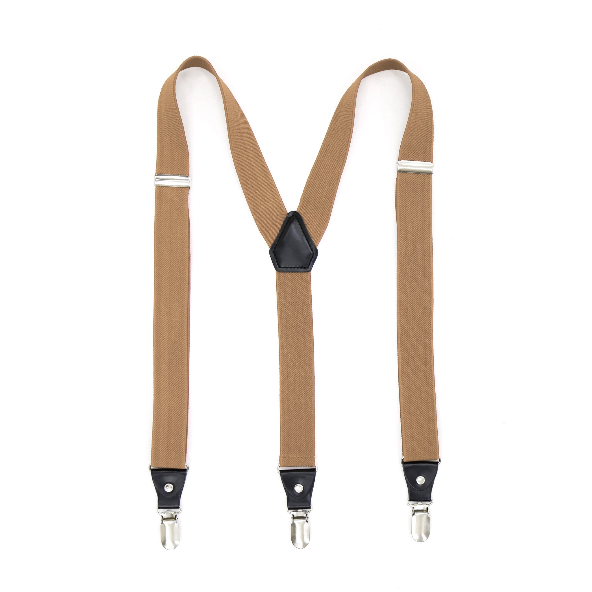 Ferrecci Premium Unisex Light Brown Clip On Suspenders – FHYINC