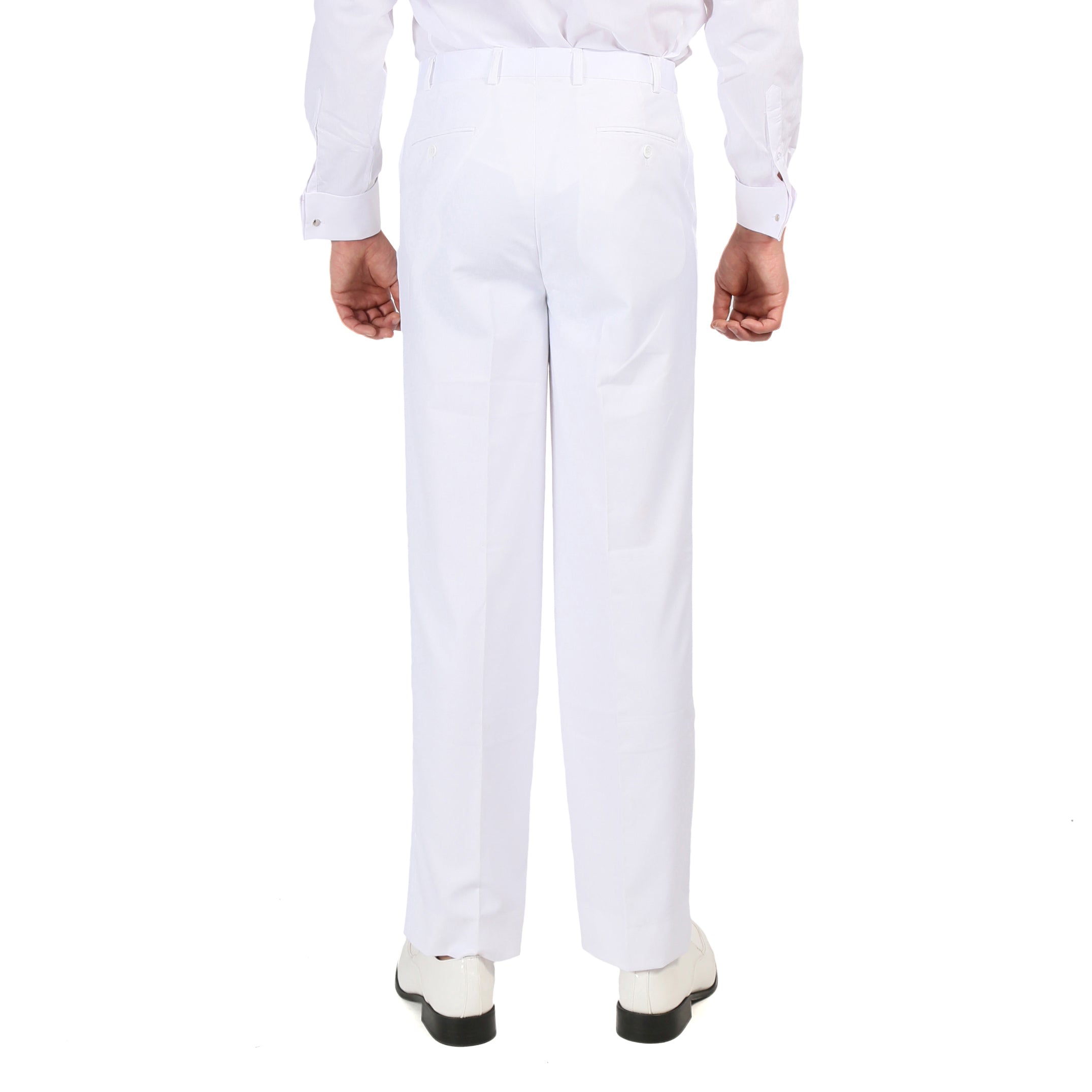 Regular Fit White Tuxedo Dress Pants | FERRECCI – FHYINC