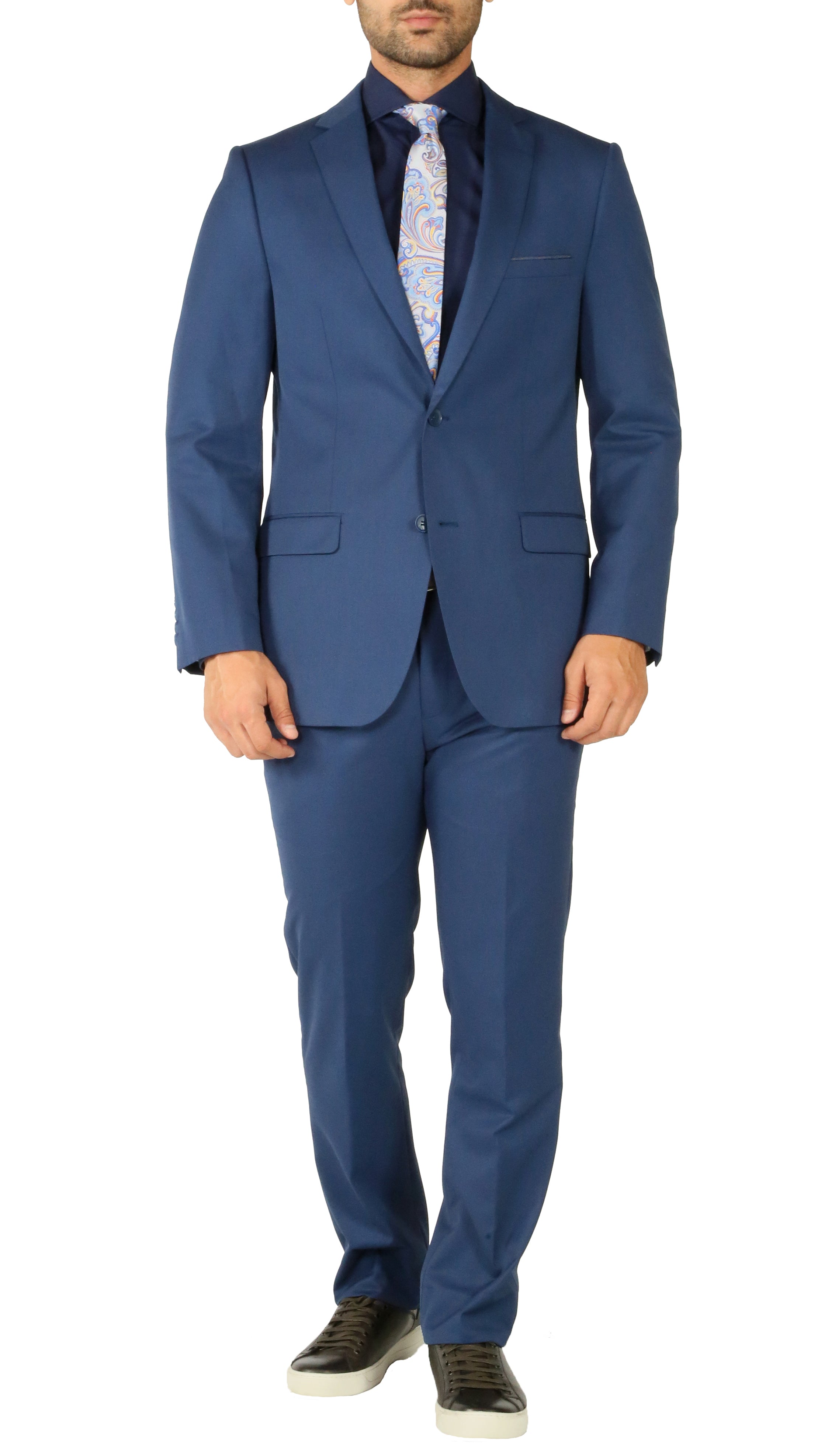 Mens Wholesale Indigo Slim Fit 2pc Windsor Suit | FHYINC