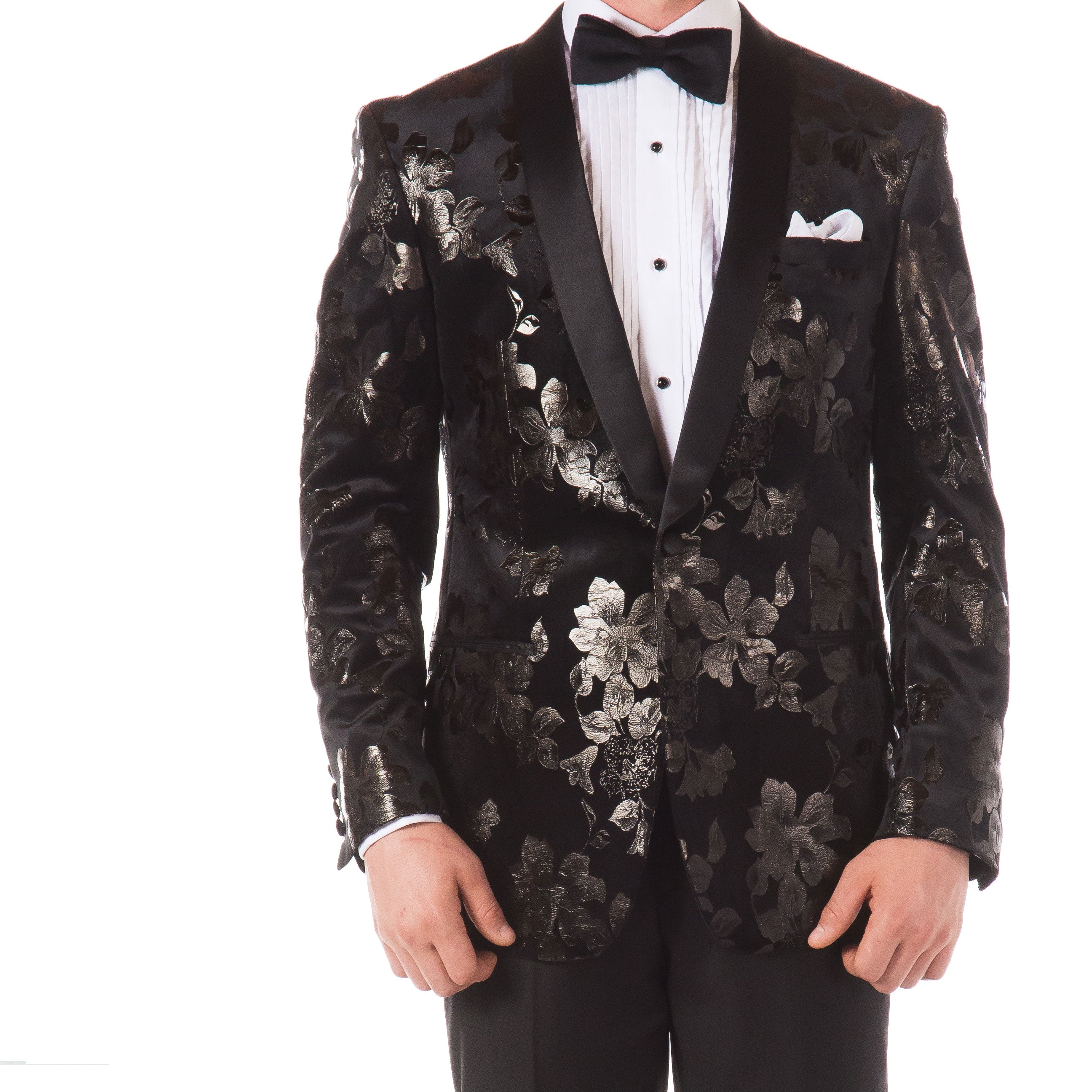 Ferrecci Ash All Black Snake Skin Tuxedo Blazer – FHYINC