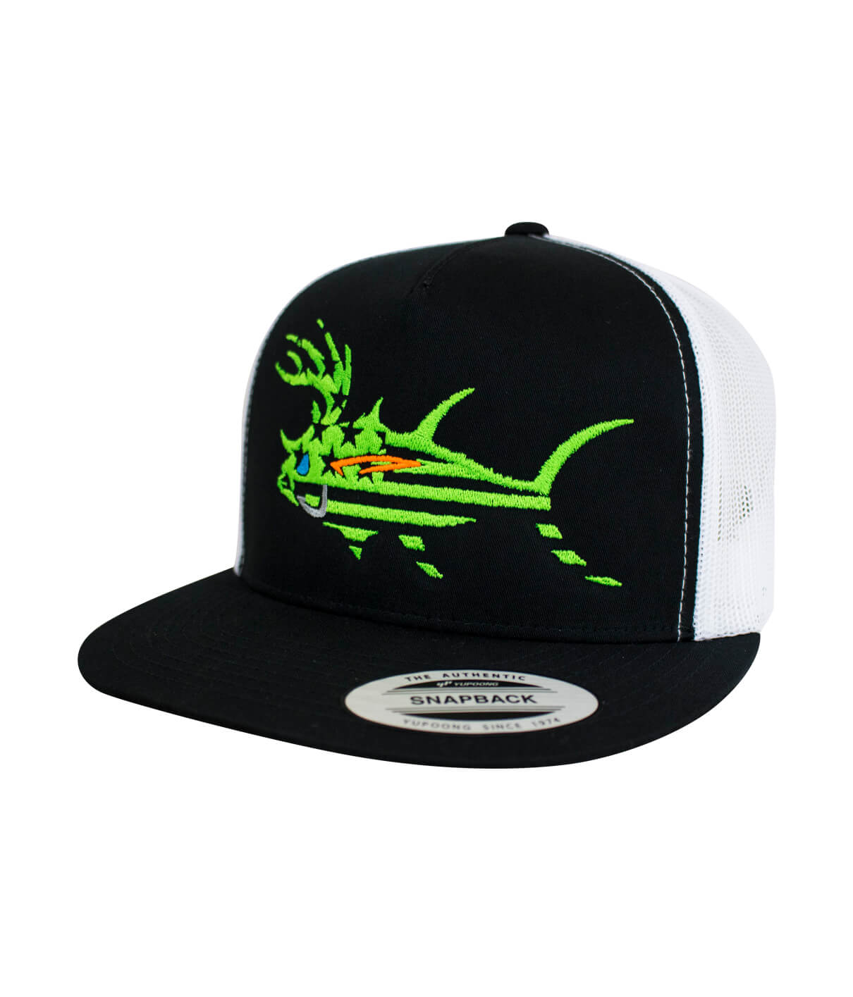 Buck-Eye 3-D Unisex Snapback Trucker Hat (Available In Evening Glow  Thread) 