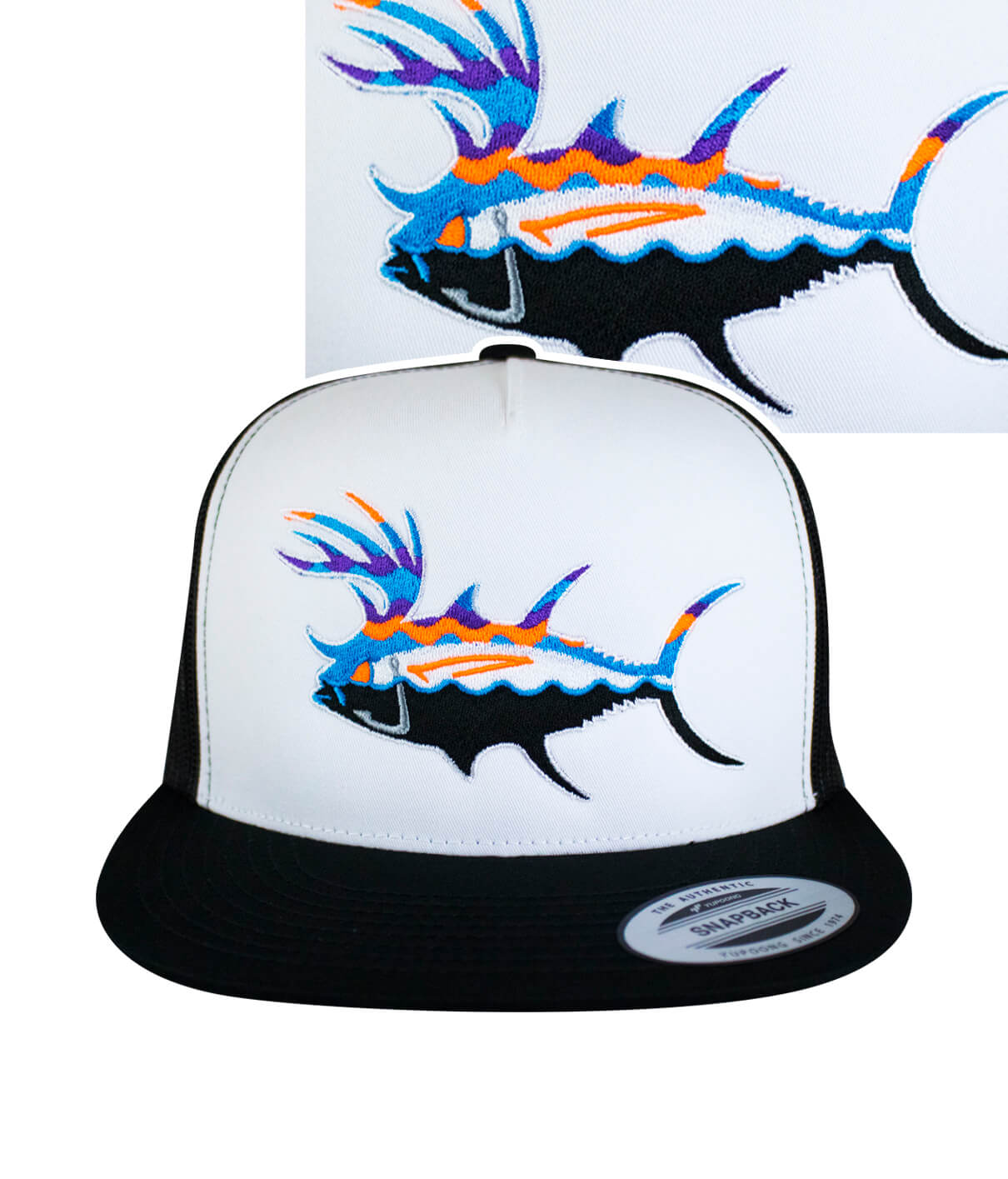 Buy Uno Mas Fatty Flounder Trucker Hat Bold Fish Series Mesh Snapback Hats  for Men A Cap for All Outdoor Activity at