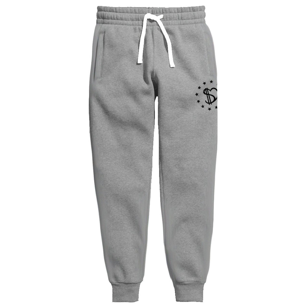 black and gray joggers