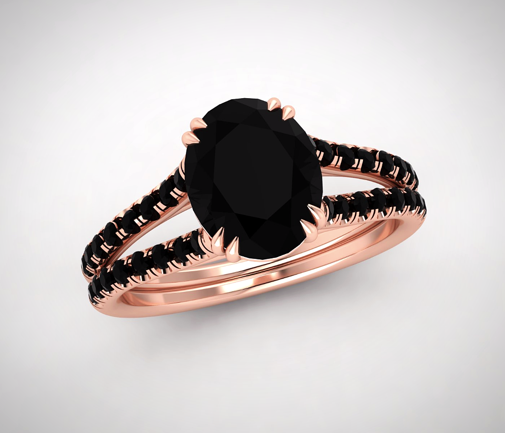 black diamond ring