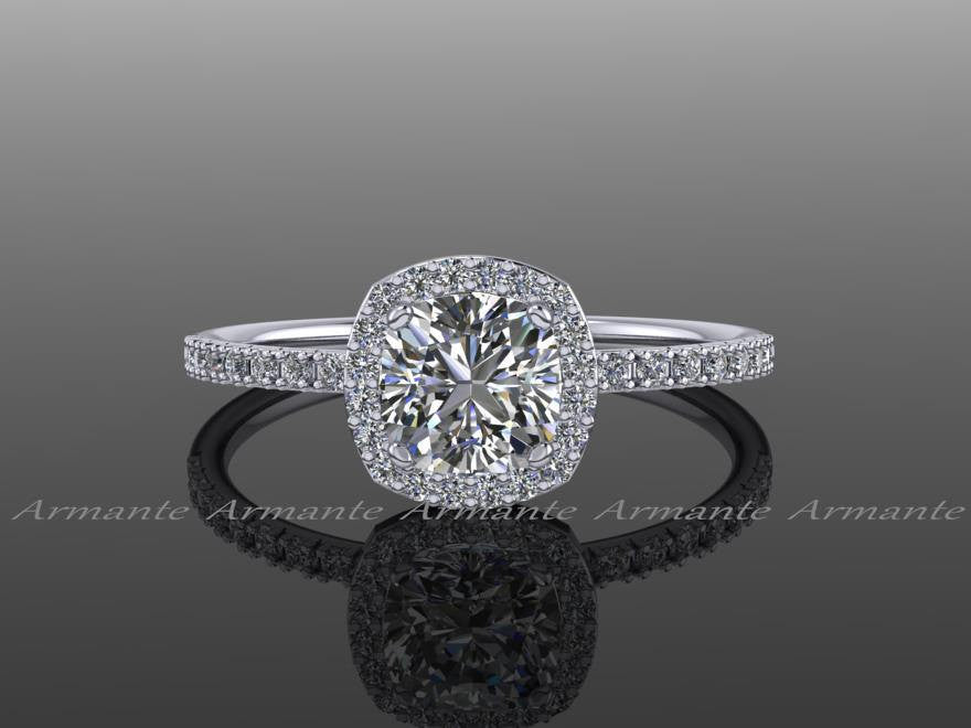 Cushion Cut Halo Diamond Forever 