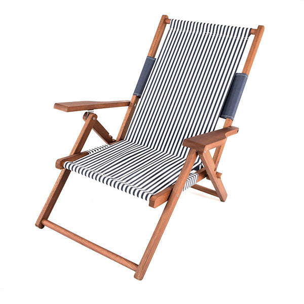 navy striped chairs