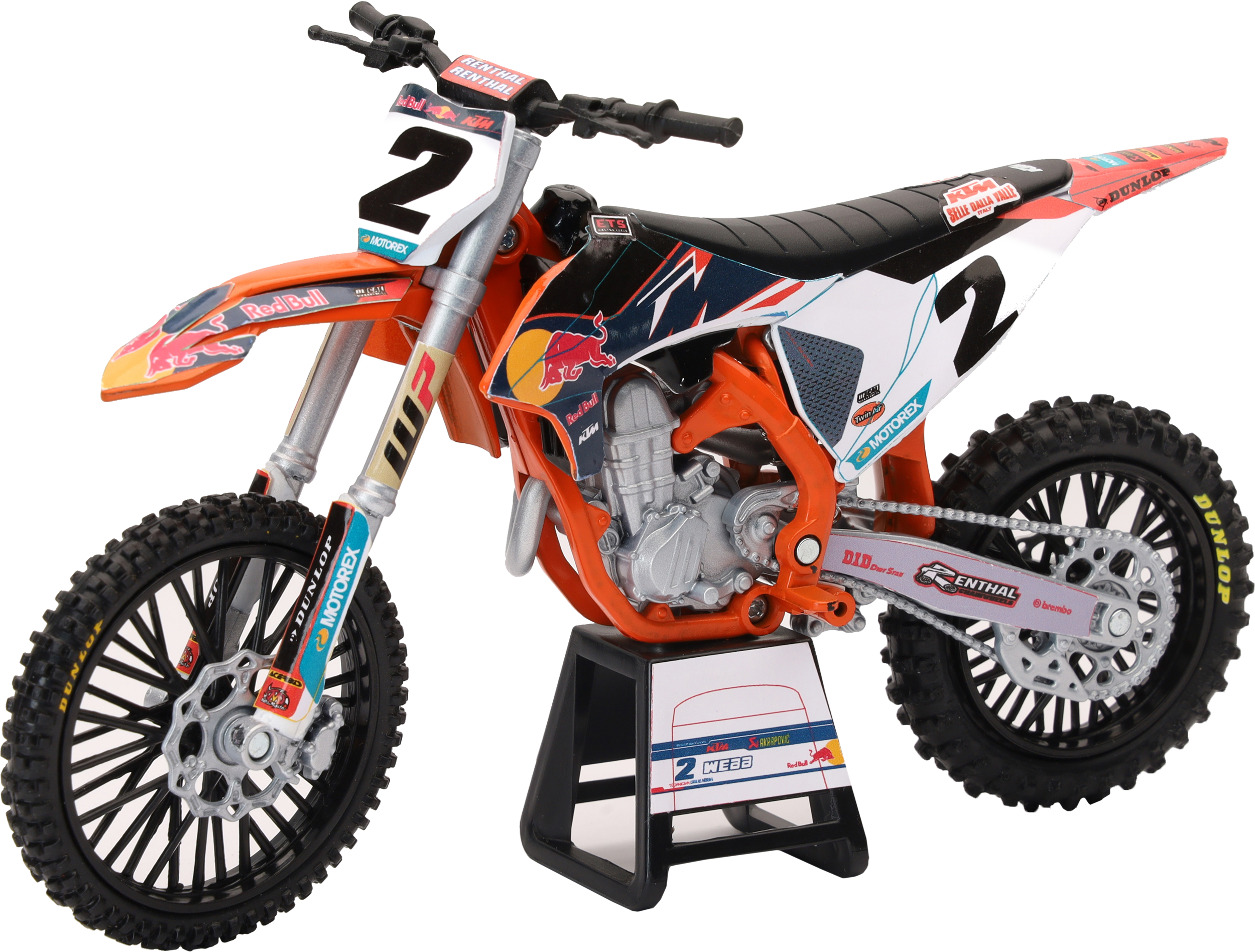 NEW-RAY 1:12 Scale Redbull KTM 450SX F Cooper Web #2 - Part #58353