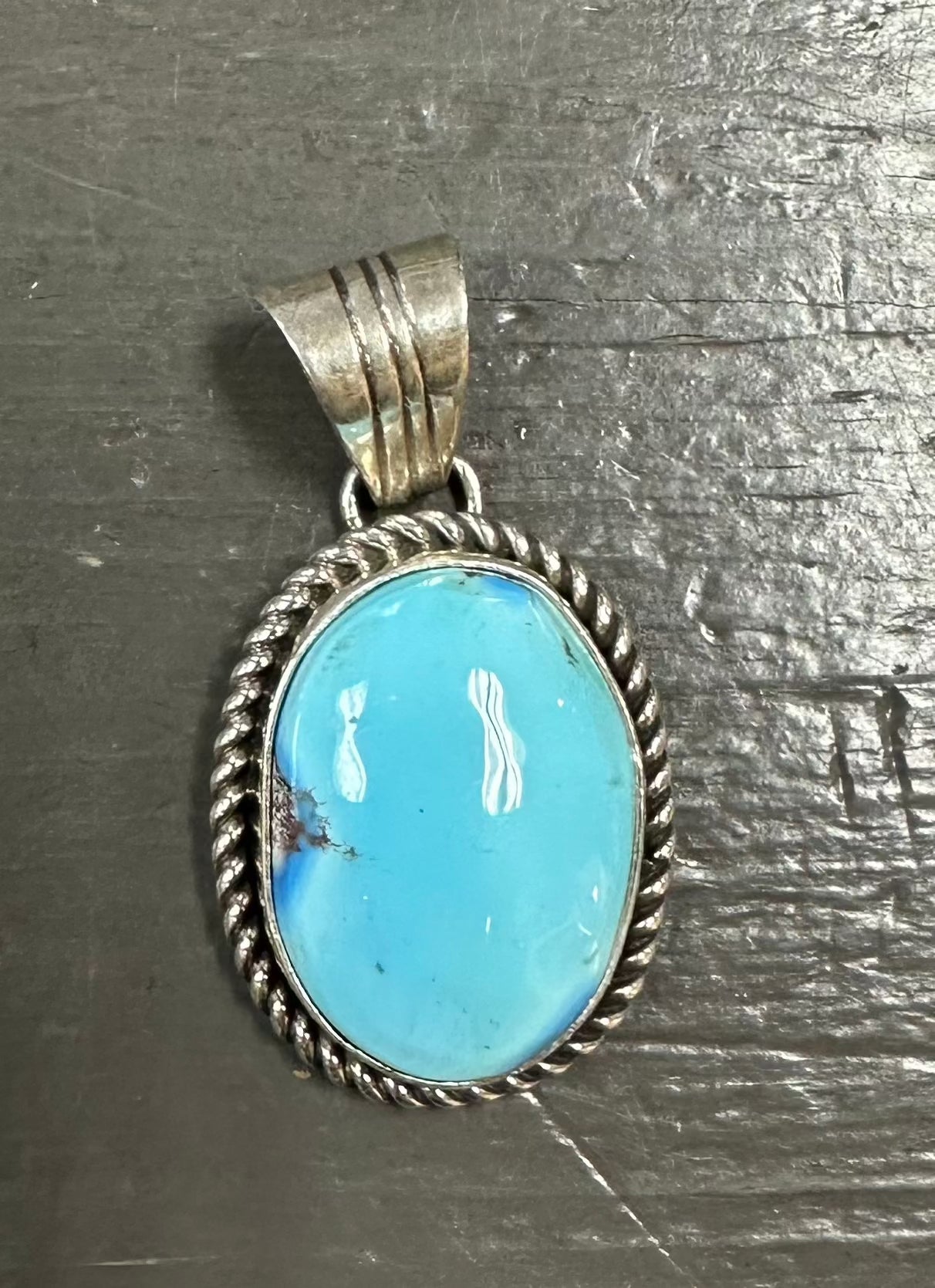 Golden Hill Turquoise Silver Pendant