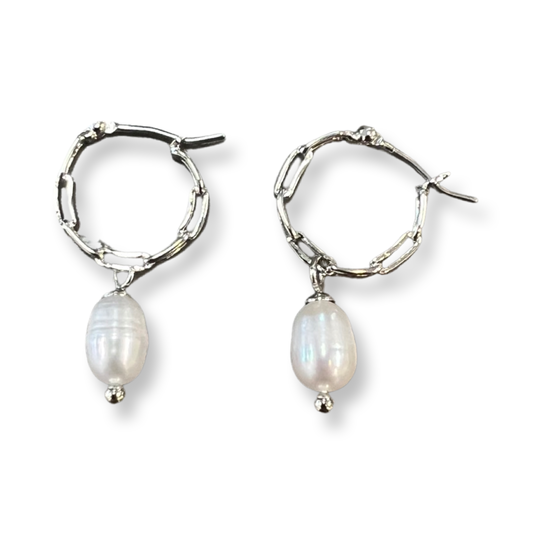 Louis Vuitton Cultured Pearl Hoop Earrings