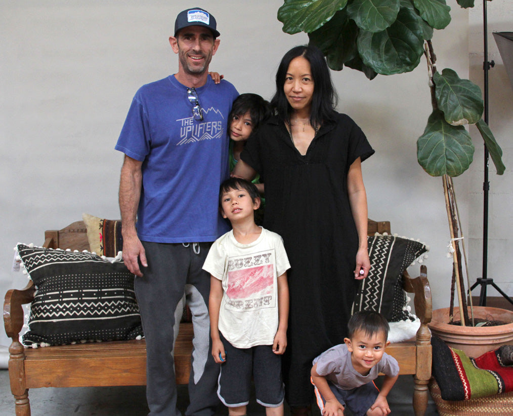 Staci Woo and Mike Badt with their children