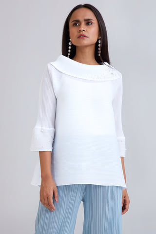 Violte Pearled Top - White