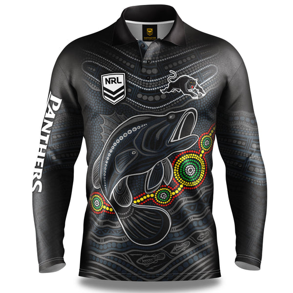 NRL Knights 'Jumping Barra' Fishing Shirt - Adult