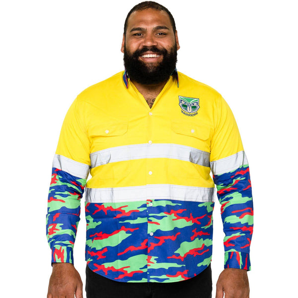 NRL Broncos 'Camo' Hi-Vis Work Shirt