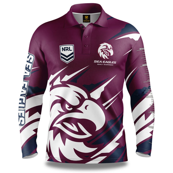 NRL Sea Eagles 'Ignition' Fishing Shirt - Adult