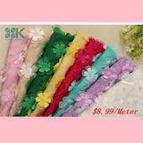 3D flower lace fabric 