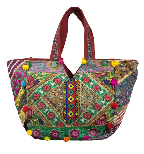 Stylish Ethnic Indian style Embroidered Mirror Bag Shoulder Strap