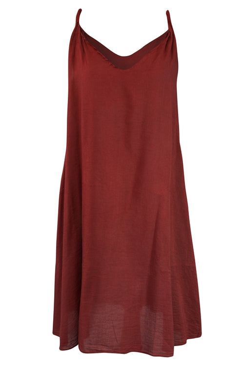 Cotton Camisole Dress V Neck A Line