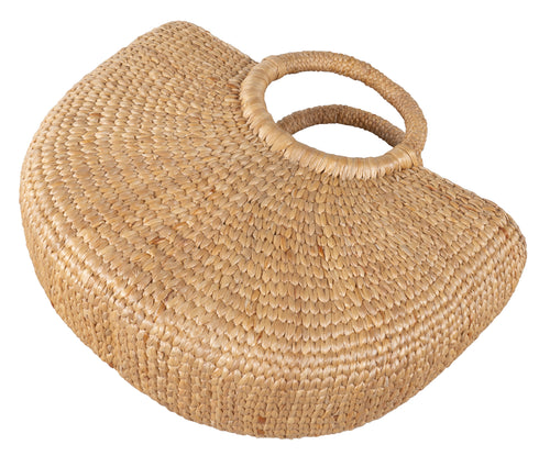 Half Moon Shaped Handbag Basket Bag Made from Water Hyacinth Eco-Friendly in 2 Sizes